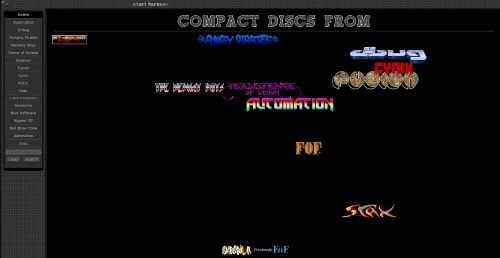 Screenshot of website Mr. Sam's Atari ST site
