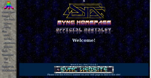 Screenshot of website SYNC