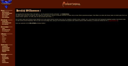 Screenshot of the website Twinlake Ambermoon fanpage